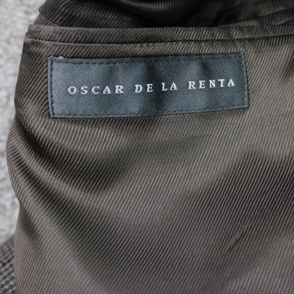 Oscar de la Renta Blazer Men 42R Gray Wool/Cashmere 2 Button Ventless Sport Coat - Picture 7 of 15